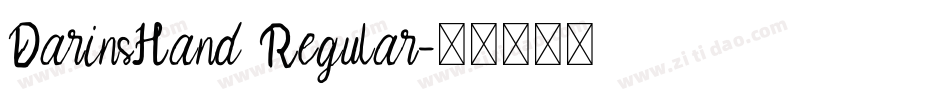 DarinsHand Regular字体转换